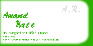 amand mate business card